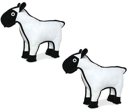 TUFFY® : 2 Pack Sheep Dog Toy: Ultra Durable Plush Toy with Multiple Layers & Reinforced Seams, Washable and Floats, Original Construction