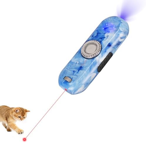 TBTeek Cat Toy, Finger Rotatable, 3 Modes, 5 Fun Patterns | Rechargeable, Portable Dog Cat Toy for Indoor Cats Chasing Exercise