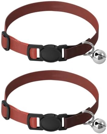 Black Red Gradient Cat Neck Collar, 2 Pack Kitten Bell Collar