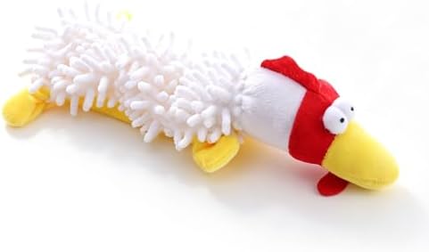 LECDOA Plush Squeaky Dog Toys, Soft Bite Resistant Chew Toys, Chicken