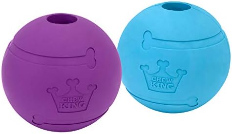 Chew King Fetch Balls Extremely Durable Natural Rubber Toy 4 inch, 2 Pack (CM-10031-CS01)
