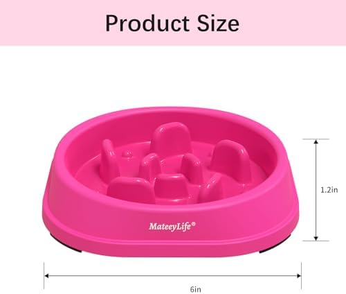 MateeyLife 1-Pack Slow Feeder Dog Bowls, 1 Cup, Dog Puzzle Feeder Bowl