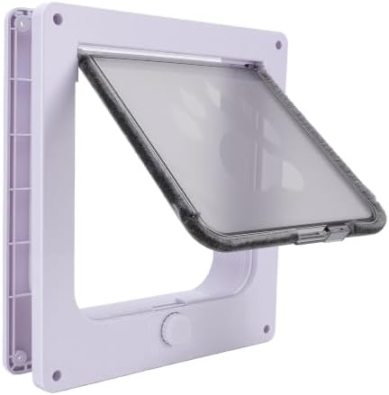 Fdit Rotating cat Door with Lockable Direction Control for Indoor Outdoor