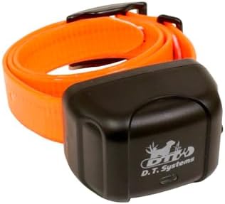 DT SYSTEMS RAPT1400 Additional Collar Receiver for RAPT1400 Dog Training System, Rechargeable Adjustable Gentle Touch Stimulation Add-On E-Collar - Orange