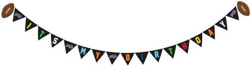 NFL Buffalo Bills Pet Birthday Party Banner Licensed Football Team Dog & Cat Birthday Decoration, NFL Dog Birthday Party Set and Costume, Football Fan Pet Party Supplies, Team-Themed Celebration Backdrop for Birthday Photos