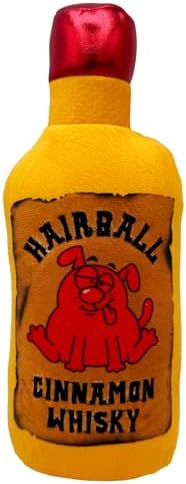 Huxley & Kent Power Plush Squeaky Dog Toy, Hairball Cinnamon Whisky, Sm