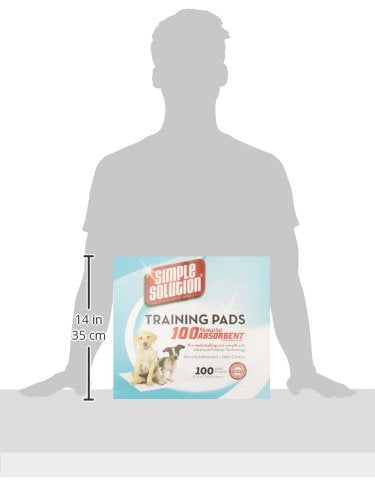 Simple Solution Large Puppy Training Pads, Leak Proof, 23"x24" 100 Count | Dog Training Pads, Puppy Potty Training, Housebreaking, Disposable Pee Pads, Floor Protection, Indoor Potty, Puppy Essentials