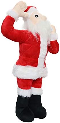 MIGHTY Tuffy 2 Pack Santa Ultra Durable Plush Dog Toy