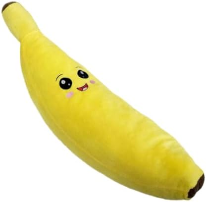 Plush Banana Dog Toy-Squeaky Soft Cotton Chew,Interactive Puppy Play Toy