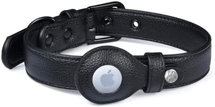 Blueberry Pet Microfiber Leather AirTag Dog Collar