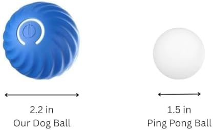 Interactive Dog Ball, Blue 2.2 Inch Electric Dog Toy for Small/Medium Dogs, Automatic Moving Electric Rolling Dog Toy, Ideal Gift for Dog Owners Seeking Interactive Rolling Ball