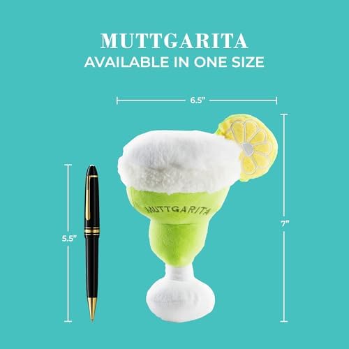 Haute Diggity Dog Muttgarita Plush Dog Toy, Cocktail Parody Chew Toys