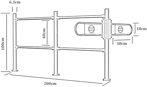 Heavy Metal Swing Safety Gate - Spring-Loaded One-Way Door, Auto Closing, Durable for Home & Pet Safety, Easy Installation, Ideal for Indoor & Outdoor Use