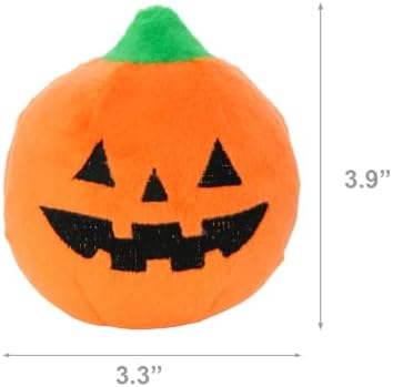 MIGHTY Tuffy Small Pumpkin Ball: Ultra Durable Plush Dog Toy