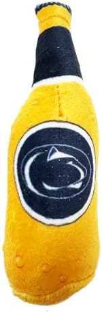 Best Plush CAT Toy - NCAA Penn State Nittany Lions Complete Set of 3 piece Cat Toys Filled with Fresh Catnip. Includes: 1 Helmet Cat Toy, 1 Football Cat Toy with Feathers, & 1 Beer Bottle.