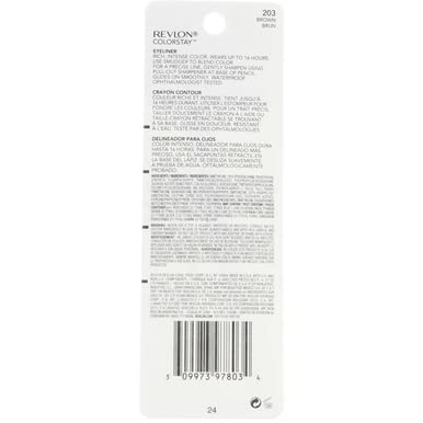 Revlon ColorStay Eyeliner Pencil, Brown [203], 0.01 oz (Pack of 5)