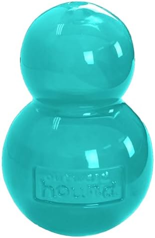 Outward Hound Double-Tuff Stuffable Dog Toy, Medium Blue, 3.9" x 2.5" – Treat Dispensing Chew Ball for Small to Medium Dogs, Interactive Puzzle Toy for Enrichment & Slow Feeding