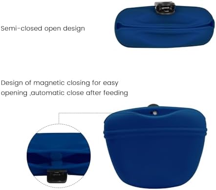 AUDWUD Silicone Dog Treat Pouch with Clicker Magnetic Closure Secure Clip