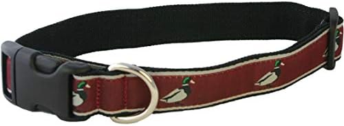 The Good Dog Company- Hemp Dog Collar Hunting and Fishing - Mallard and Fly … (X-Large (Fits 25"-30" Neck), Crimson Mallard)
