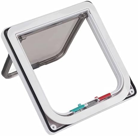Smart Cat Door 4 Way Locking Folding Door for Pets Cats Small Dogs Pet Grooming White S Size