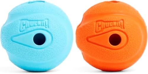Chuckit! The Whistler Ball Dog Toy, Medium (2.5 Inch Diameter) for Dogs 20-60 lbs, Multicolor, 2 Count (Pack of 12)