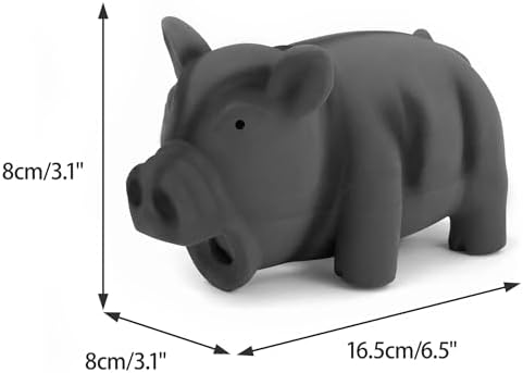 CHIWAVA 2PCS 6.5" Latex Cube Pig Dog Toy for Medium Large Dogs Grunt Sound