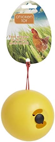 Lixit® Chicken Feeder Treat Ball Toy - Chicken Coop Peck Toy - Chick Slow Feeder and Enrichment Ball (Yellow, 6 Pack)