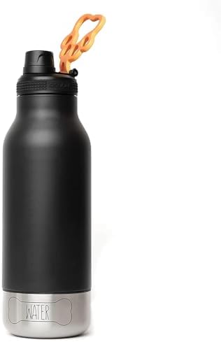 asobu Dog Barky Bottle – Insulated Stainless Steel Water Bottle with 2 Removable Dog Bowls for Food, Treats & Water – Pet-Friendly Travel Bottle for Hiking, Road Trips & Outdoor Adventures