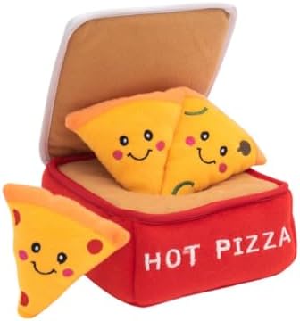 ZippyPaws Burrow Interactive Dog & Puppy Toys for Boredom - Pizza Box