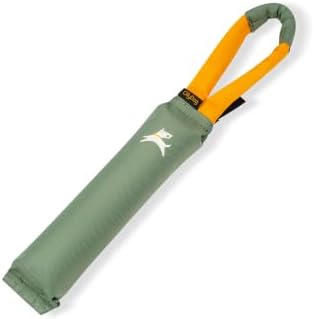 OllyDog Tugger | Dog Tug Toy for Tug of War & Training | Durable Bite Pillow | Eco-Friendly Recycled | Handle | Medium Large Dogs (Olivine)
