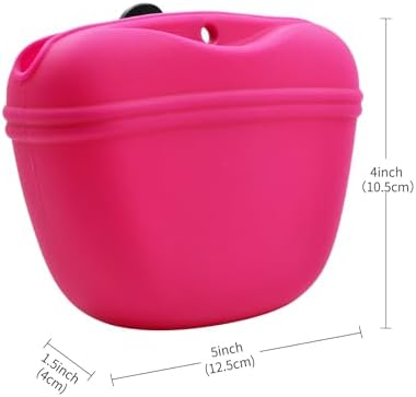 AUDWUD Silicone Dog Treat Pouch with Clicker Magnetic Closure Secure Clip