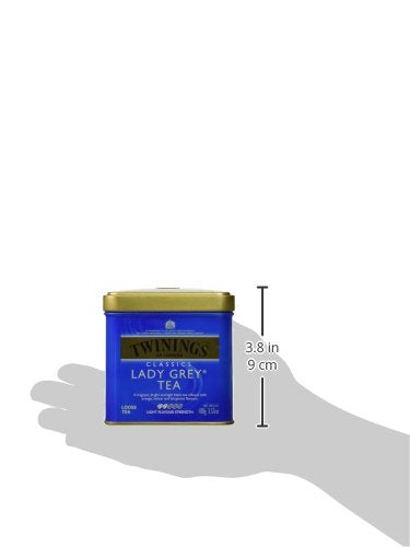 Twinings Lady Grey Loose Leaf Tea, Fragrant, Bright and Light Black Tea Infused with Orange, Lemon, and Bergamot Flavors, Aromatic and Flavorful Blend, 3.53 Oz  