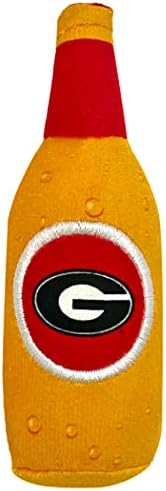 BEST PLUSH CAT TOY - NCAA GEORGIA BULLDOGS Complete Set of 3 piece Cat Toys filled with Fresh Catnip. Includes: 1 Helmet Cat Toy, 1 Football Cat Toy with Feathers & 1 Beer Bottle. Beautiful Team LOGOS
