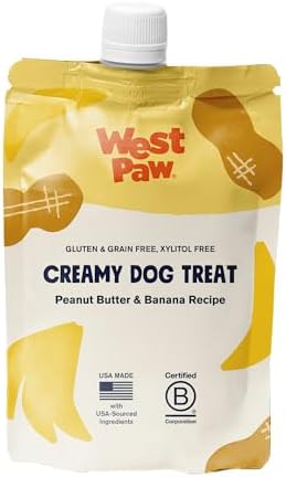 WEST PAW Creamy Peanut Butter & Banana Dog Treat, 6.2 oz.