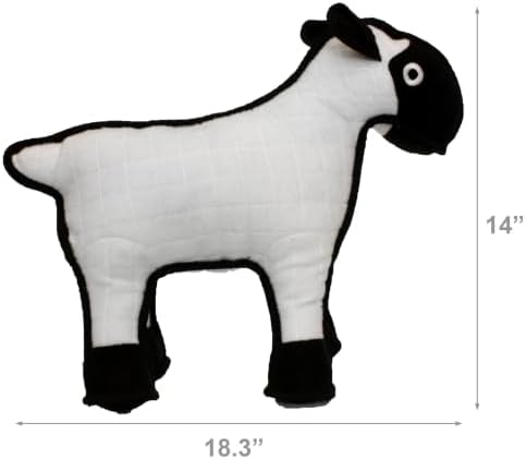 TUFFY® : 2 Pack Sheep Dog Toy: Ultra Durable Plush Toy with Multiple Layers & Reinforced Seams, Washable and Floats, Original Construction