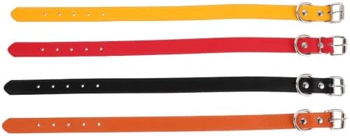 4pcs Adjustable Dog Collar for Puppies and Small Dogs with Pu Material and Breathable Design, for Walking and Training Sessions, Lightweight and Sturdy Neckwear for Enhanced Safety