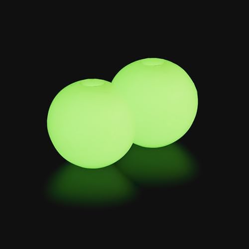 Harry Barker Glow-in-the-Dark Rubber Dog Fetch Balls, High-Bounce Interactive Toy with Safety Air Vent, 3 Inch, Launcher-Compatible