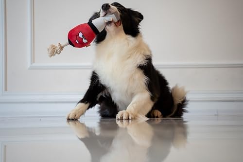 Squeaky Dog Plush Toy, Tools Bite_Stick Collection, 12", for Various Sized Dogs (Screwdriver, Large)