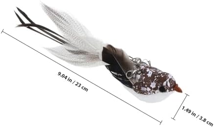 Toddmomy Cat Plumage Replacement Attachment with Long-Tailed Songbird Plumage Head Interactive Cat Wand Refill Pet Accessory and Exercise