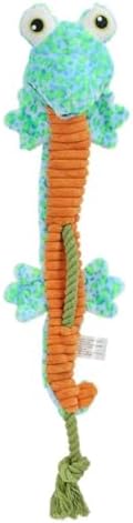 23.62 Inch Stuffing Free Lizard Squeaky Dog Toy, Tug Chew Toy for Dogs