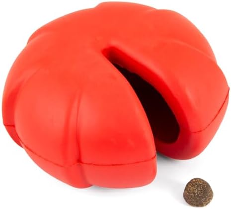 Jeffers Pet Natural Rubber Dog Chew Toy – Red Millipede, Large – Treat Dispensing, Vanilla Scent, Durable, Non-Toxic, Dishwasher Safe, Interactive Fetch & Tug Toy - Perfect for Training