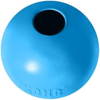 KONG Puppy Ball with Hole, Natural Rubber Teething Toy, Small Puppies, Blue