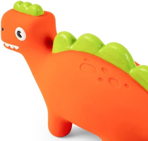 Fuzzl Steggy Latex Dog Chew Toys with Squeaker Soft Squeaker Puppy Toy Dinosaur