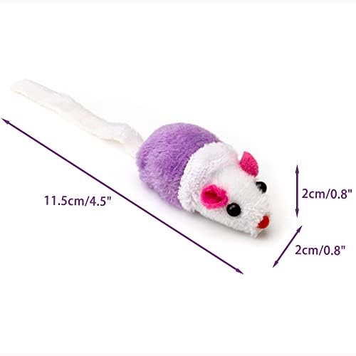 CHIWAVA 36PCS 1.8'' Interactive Cat Toy Mice with Catnip Rattle Sound Mouse