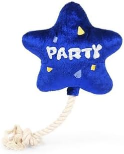 P.L.A.Y. Cute Plush Dog Toy - Birthday Party Celebration Themed Durable Squeaker Chew Toy, for Puppies & Small, Medium, Large Dog - Machine Washable, Recycled Material (Best Day Ever Balloon, X-Small)