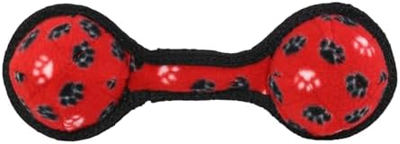 TUFFY® : 2 Ball Tug Dog Toy: Ultra Durable Plush Toy with Multiple Layers & Reinforced Seams, Washable and Floats, Original Construction
