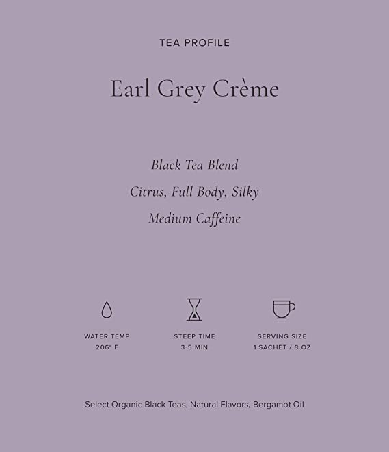 Art of Tea Earl Grey Creme Loose Leaf Tea, Premium Black Tea with Bergamot & Vanilla, Smooth Creamy London Fog Flavor, Gourmet Loose Leaf Earl Grey Tea, 4oz Refill Bag