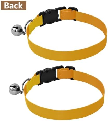 Gradient Orange Cat Neck Collar, 2 Pack Breakaway Cat Collars with Bell
