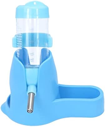 Wontee 3 in 1 Hamster Water Bottle with Food Bowl Hideout Base, 80ML, Blue
