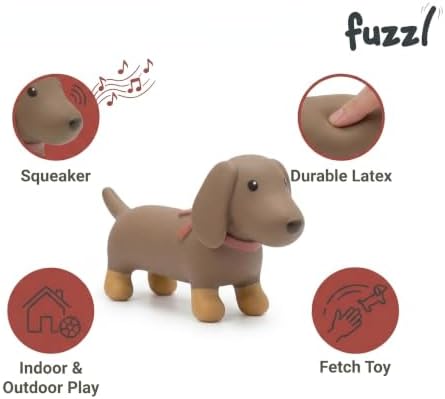Fuzzl Sizzles the Dachshund Puppy Pack Dog Toys, Small, Pack of 2